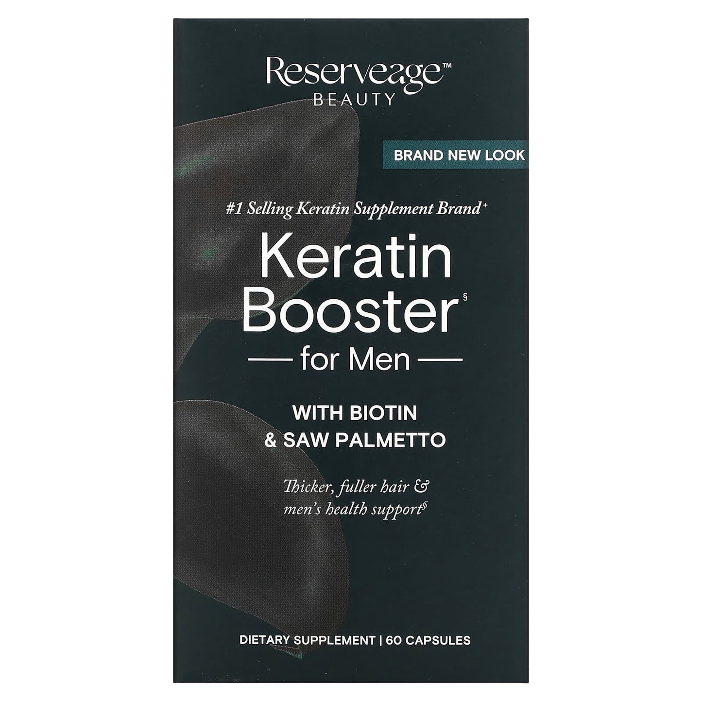 Reserveage Nutrition-Keratin Booster with Biotin & Saw Palmetto for Men-60 Capsules