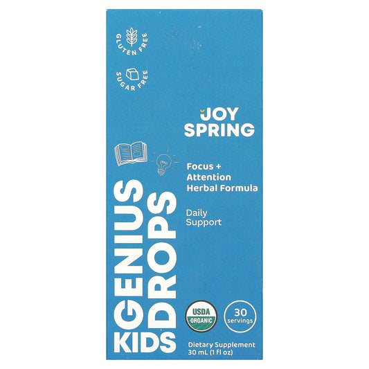 JoySpring-Kids Genius Drops-Focus + Attention-1 fl oz (30 ml)