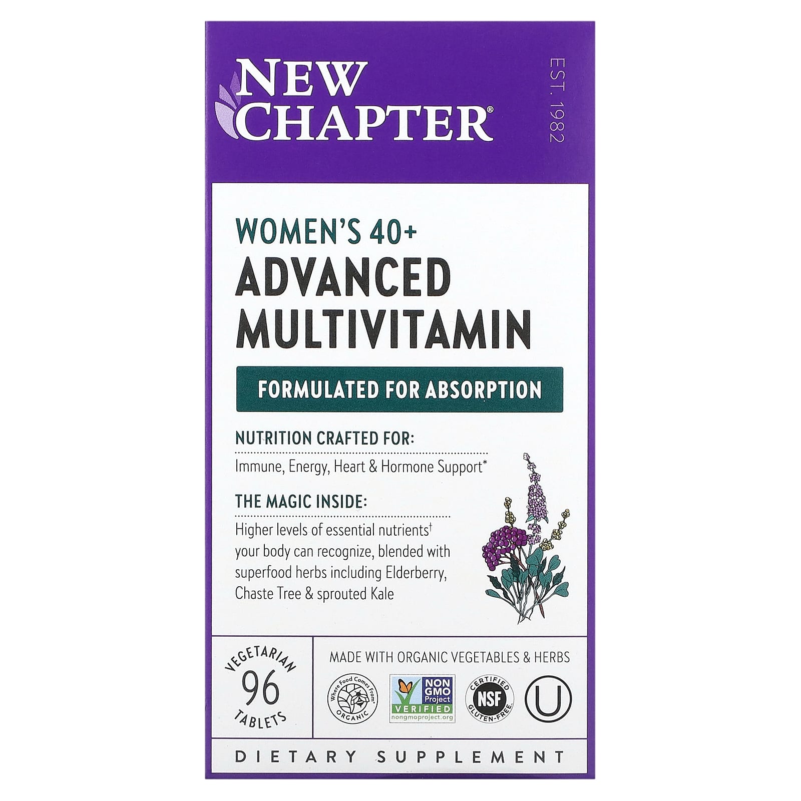 New Chapter-Women's 40+ Advanced Multivitamin-96 Vegetarian Tablets