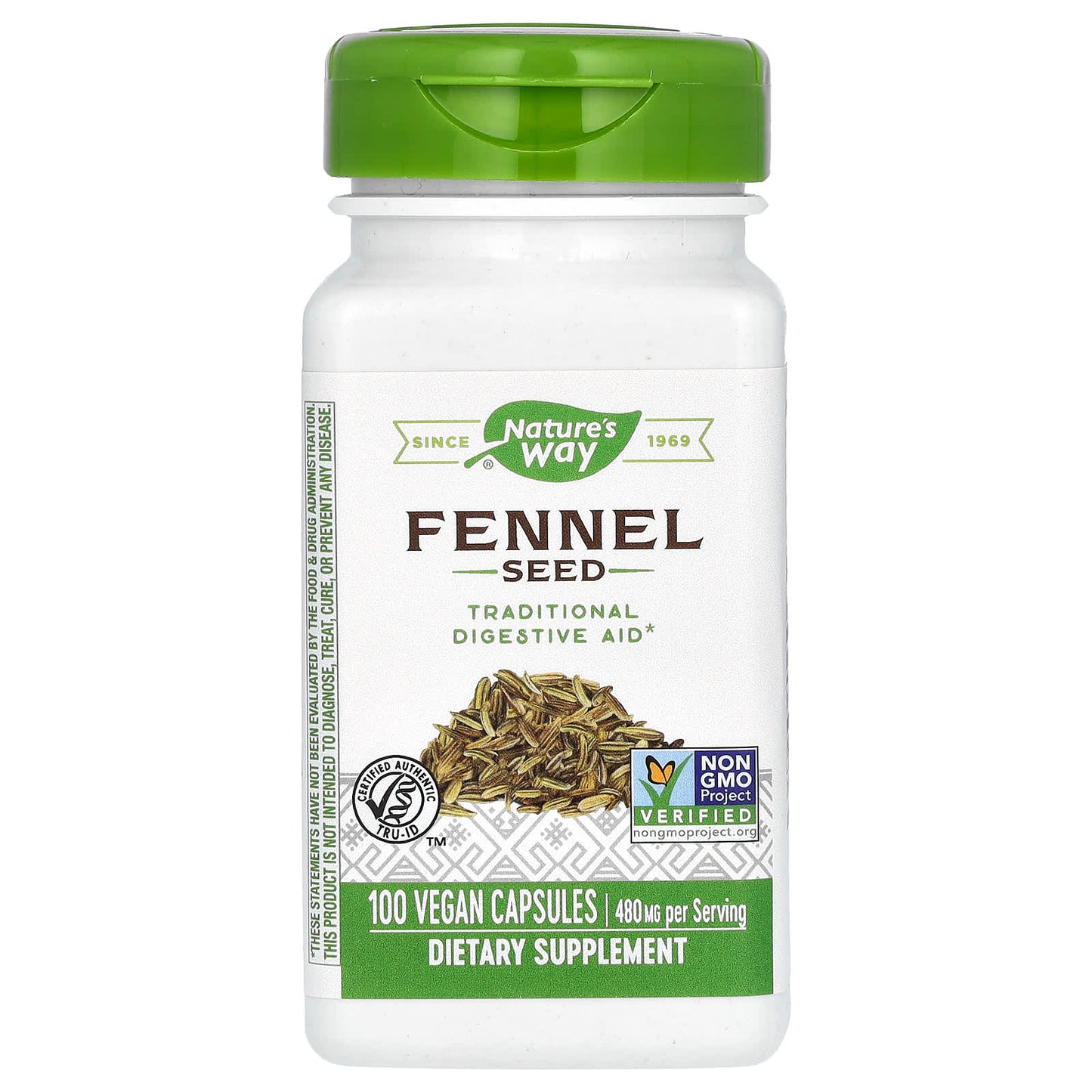 Nature's Way-Fennel Seed-480 mg-100 Vegan Capsules