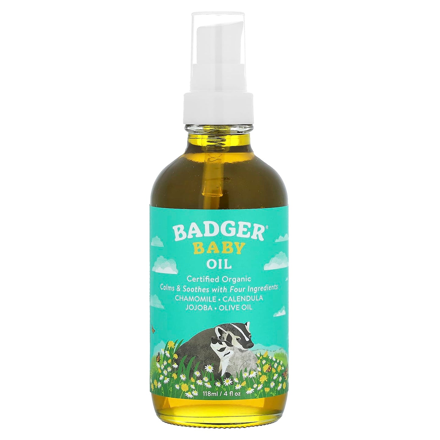 Badger Company-Baby Oil-4 fl oz (118 ml)