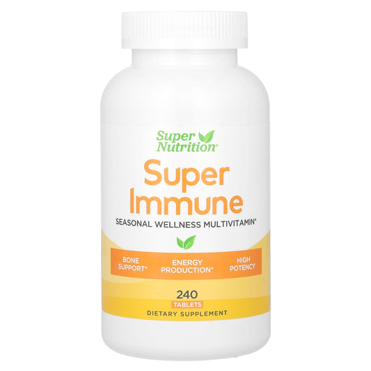 Super Nutrition-Super Immune-Immune-Strengthening Multivitamin with Glutathione-240 Tablets