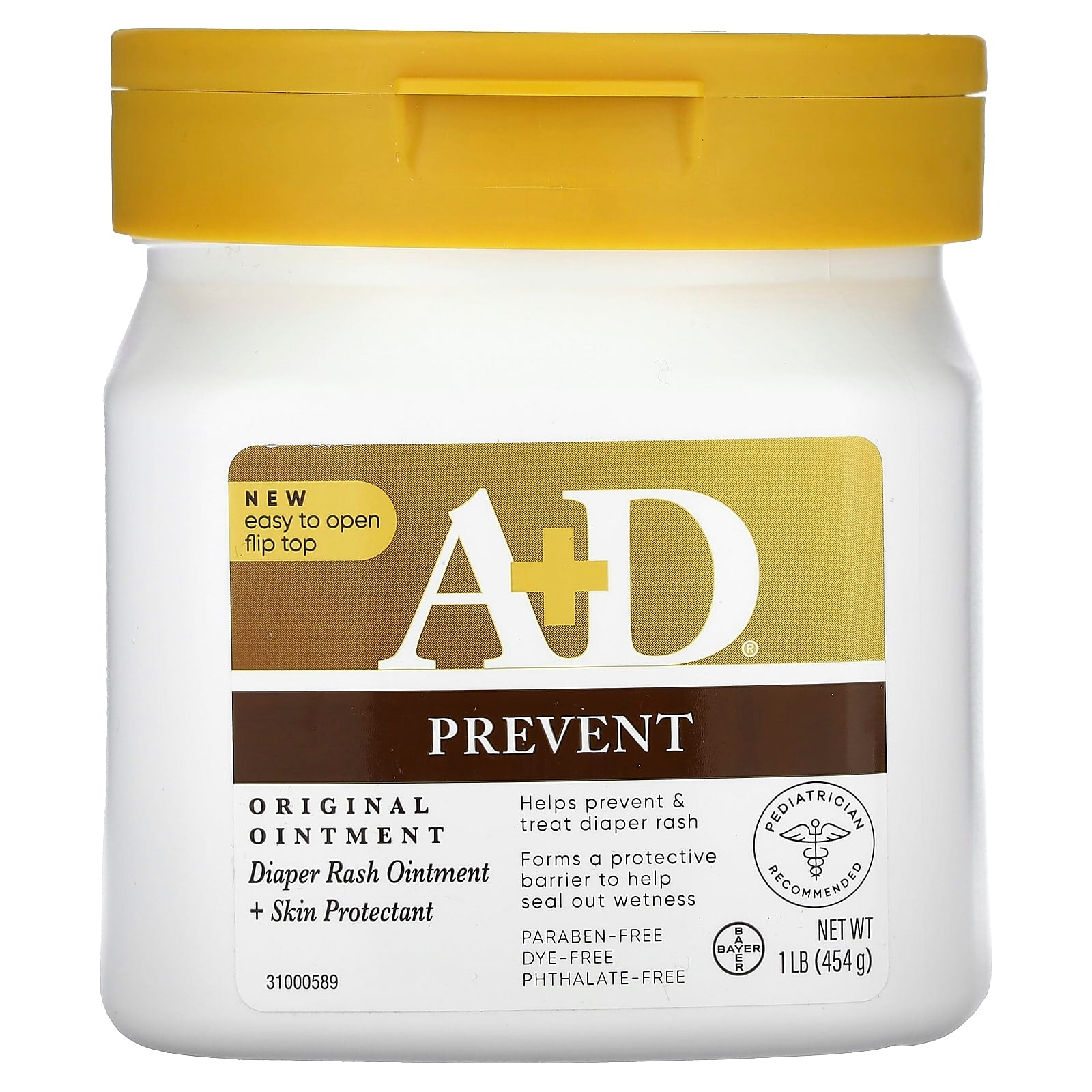 A+D-Original Ointment-Diaper Rash Ointment + Skin Protectant-1 lb (454 g)