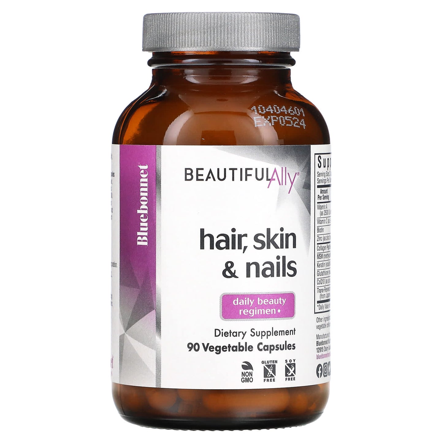 Bluebonnet Nutrition, Beautiful Ally, Hair, Skin & Nails, 90 Vegetable Capsules