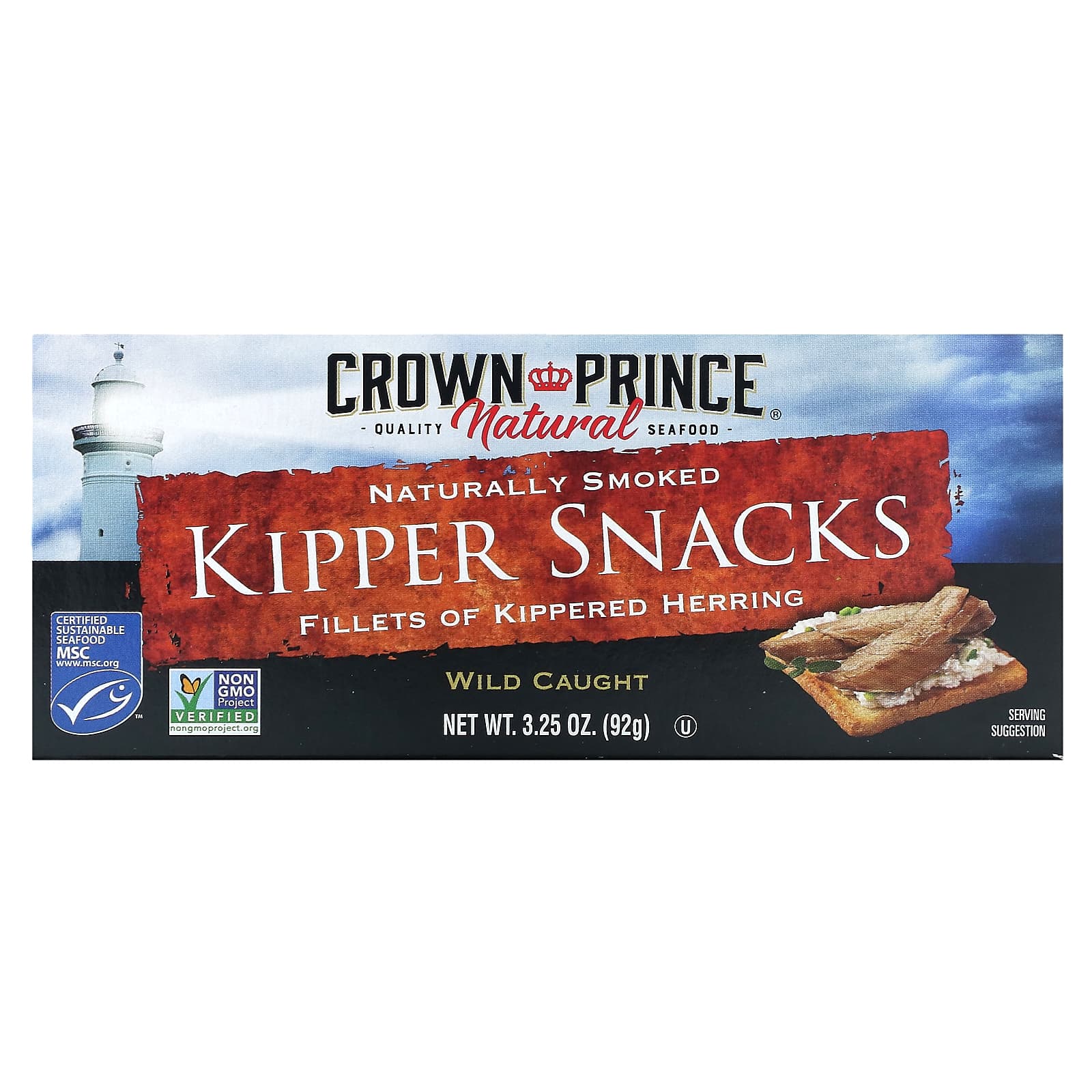 Crown Prince Natural-Kipper Snacks-Naturally Smoked-3.25 oz (92 g)