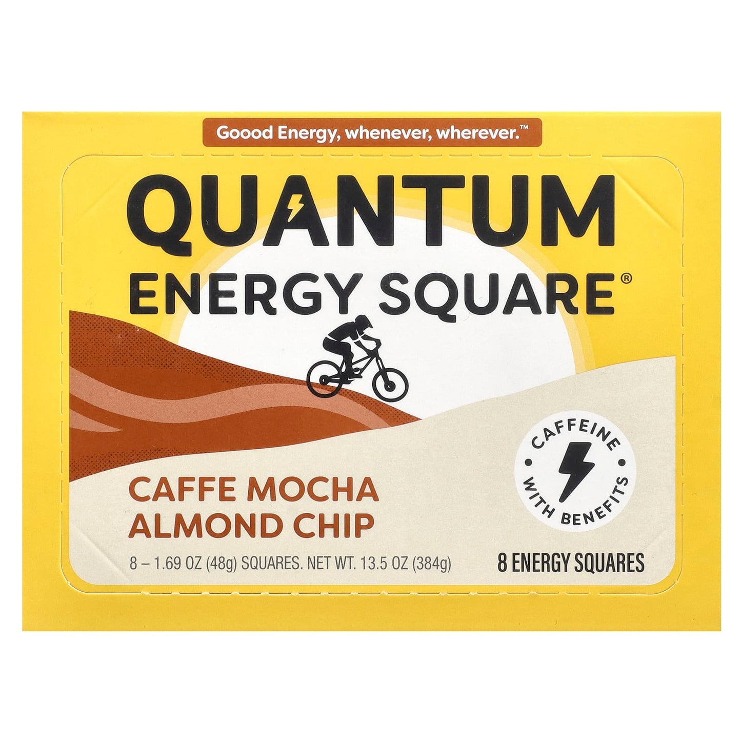 Quantum Energy Square-Caffe Mocha Almond Chip-8 Squares-1.69 oz (48 g) Each