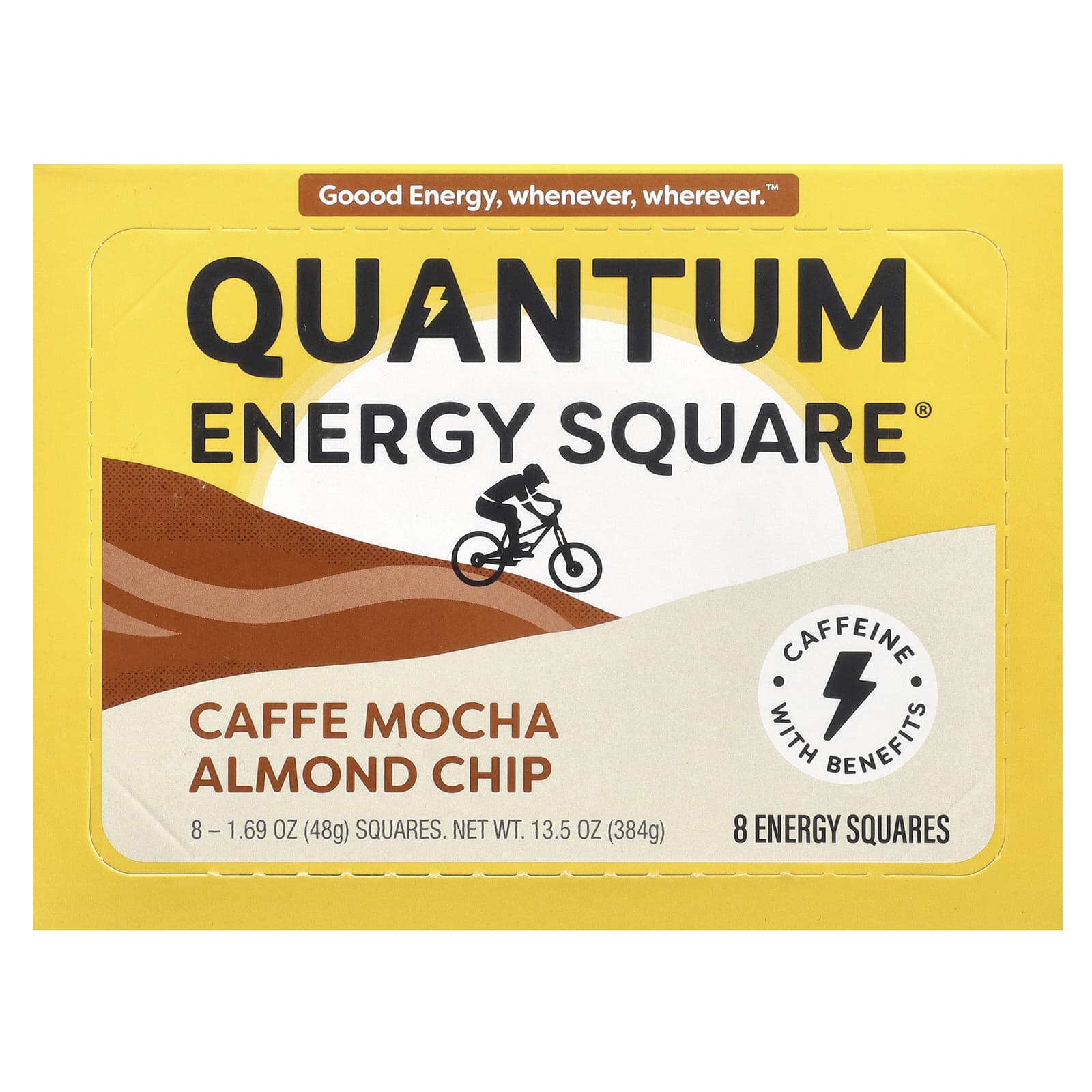 Quantum Energy Square-Caffe Mocha Almond Chip-8 Squares-1.69 oz (48 g) Each