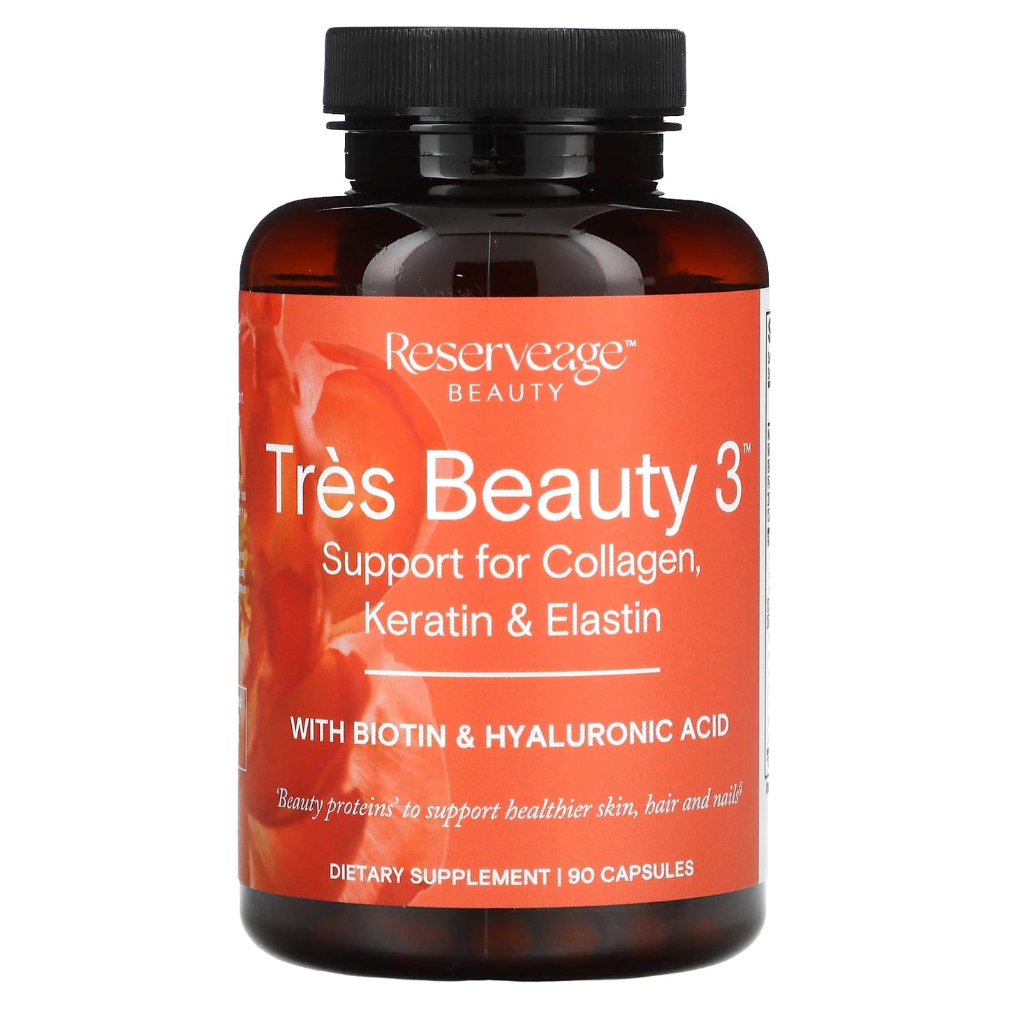 Reserveage Nutrition, Tres Beauty 3 with Biotin & Hyaluronic Acid, 90 Capsules