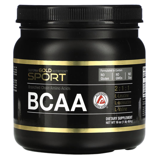 California Gold Nutrition-BCAA Powder-AjiPure-Branched Chain Amino Acids-16 oz (454 g)