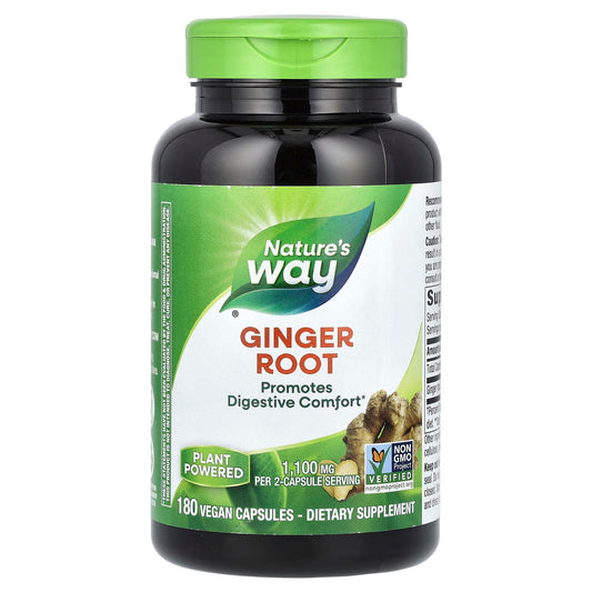 Nature's Way-Ginger Root-1,100 mg-180 Vegan Capsules (550 mg Per Capsule)