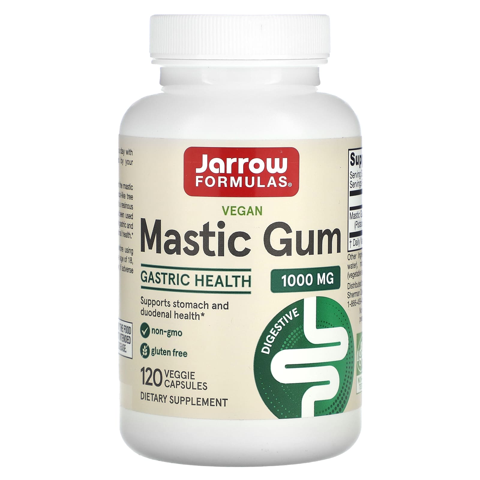 Jarrow Formulas-Vegan Mastic Gum-1,000 mg-120 Veggie Capsules