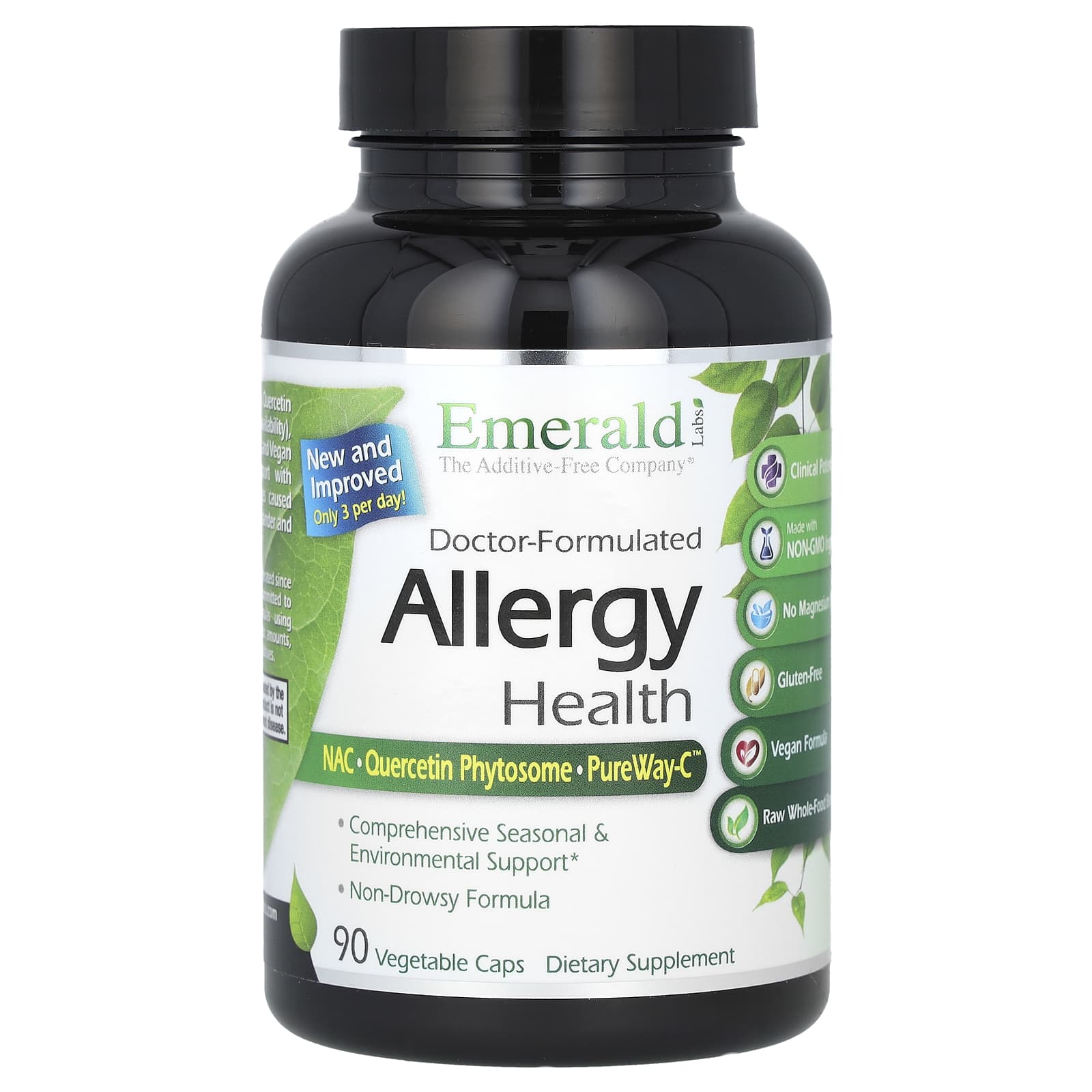 Emerald Laboratories-Allergy Health-90 Vegetable Caps