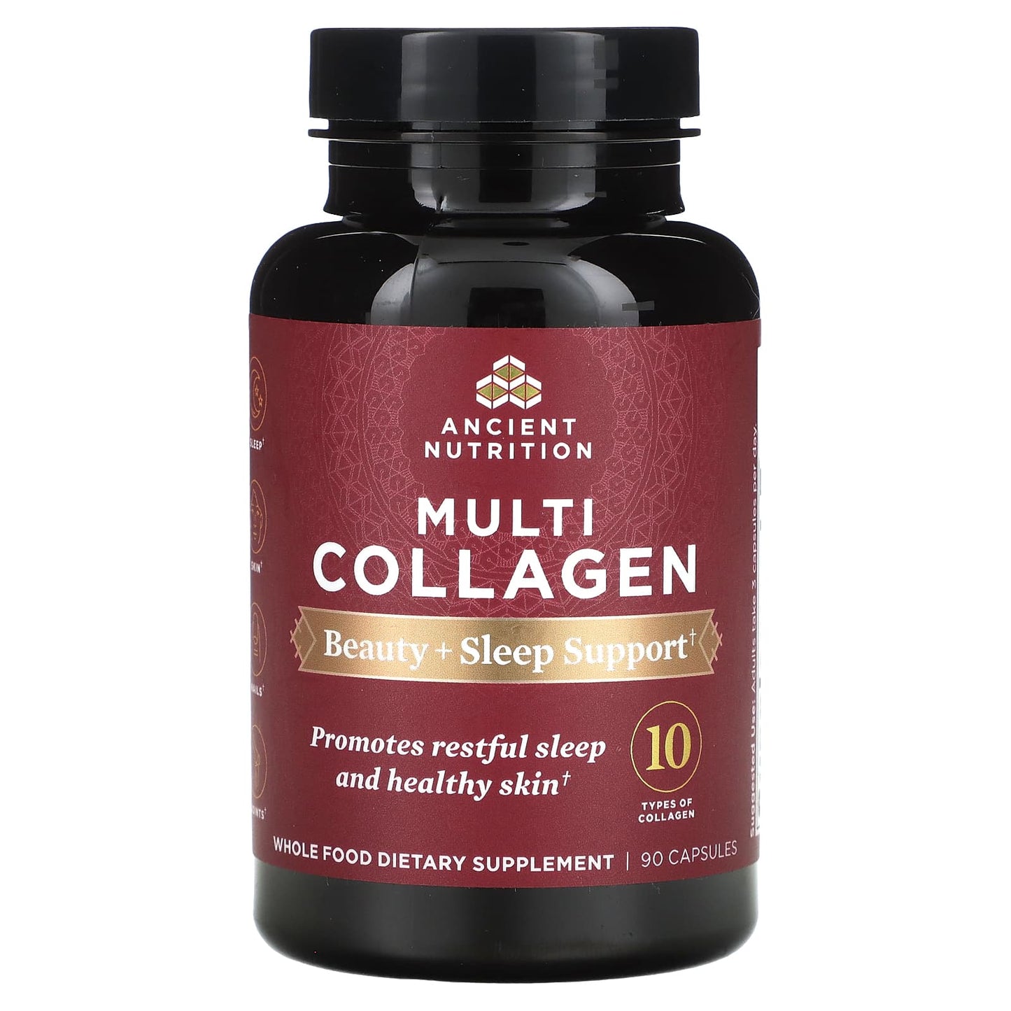 Ancient Nutrition-Multi Collagen-Beauty + Sleep Support-90 Capsules