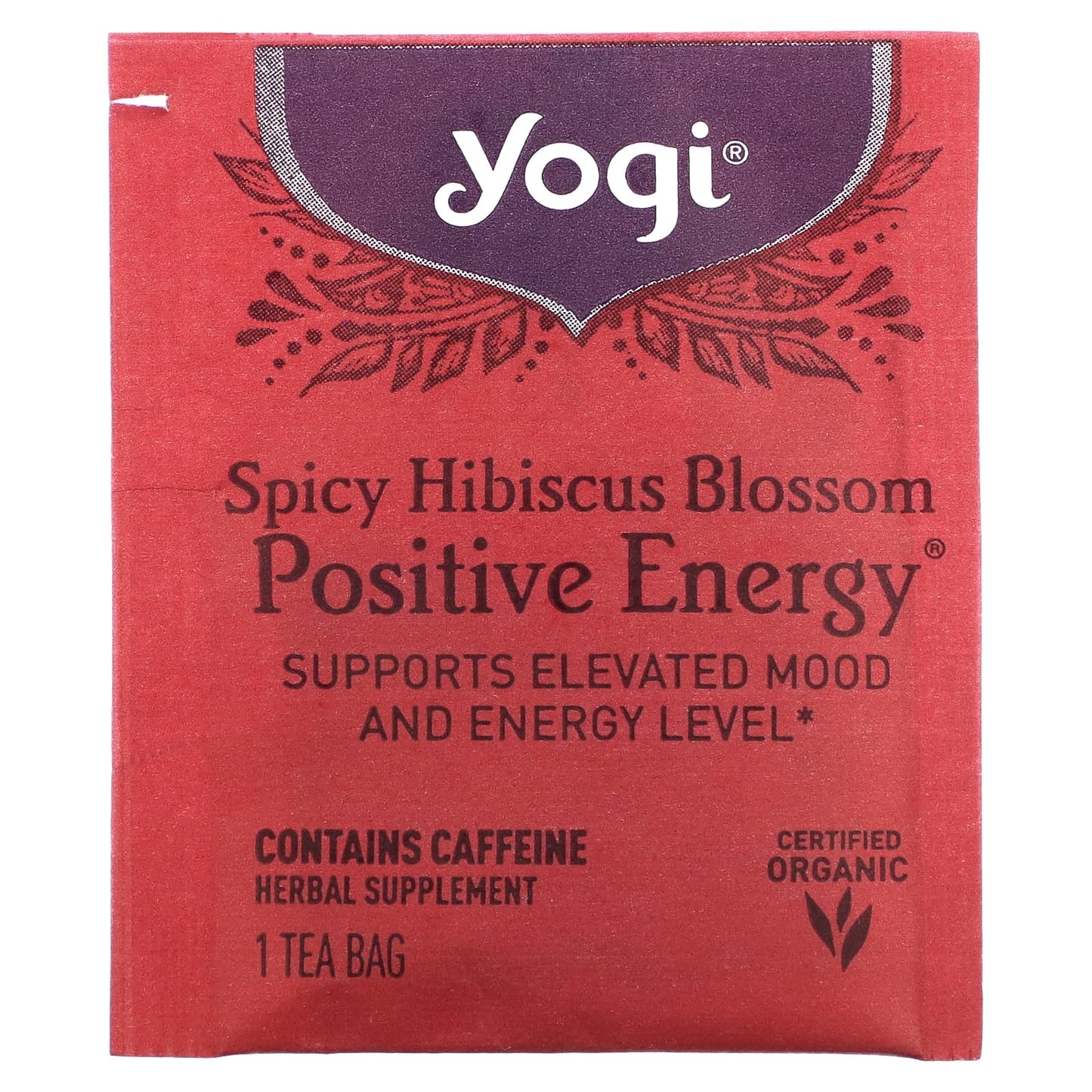 Yogi Tea, Positive Energy, Spicy Hibiscus Blossom, 16 Tea Bags, 1.12 oz (32 g)