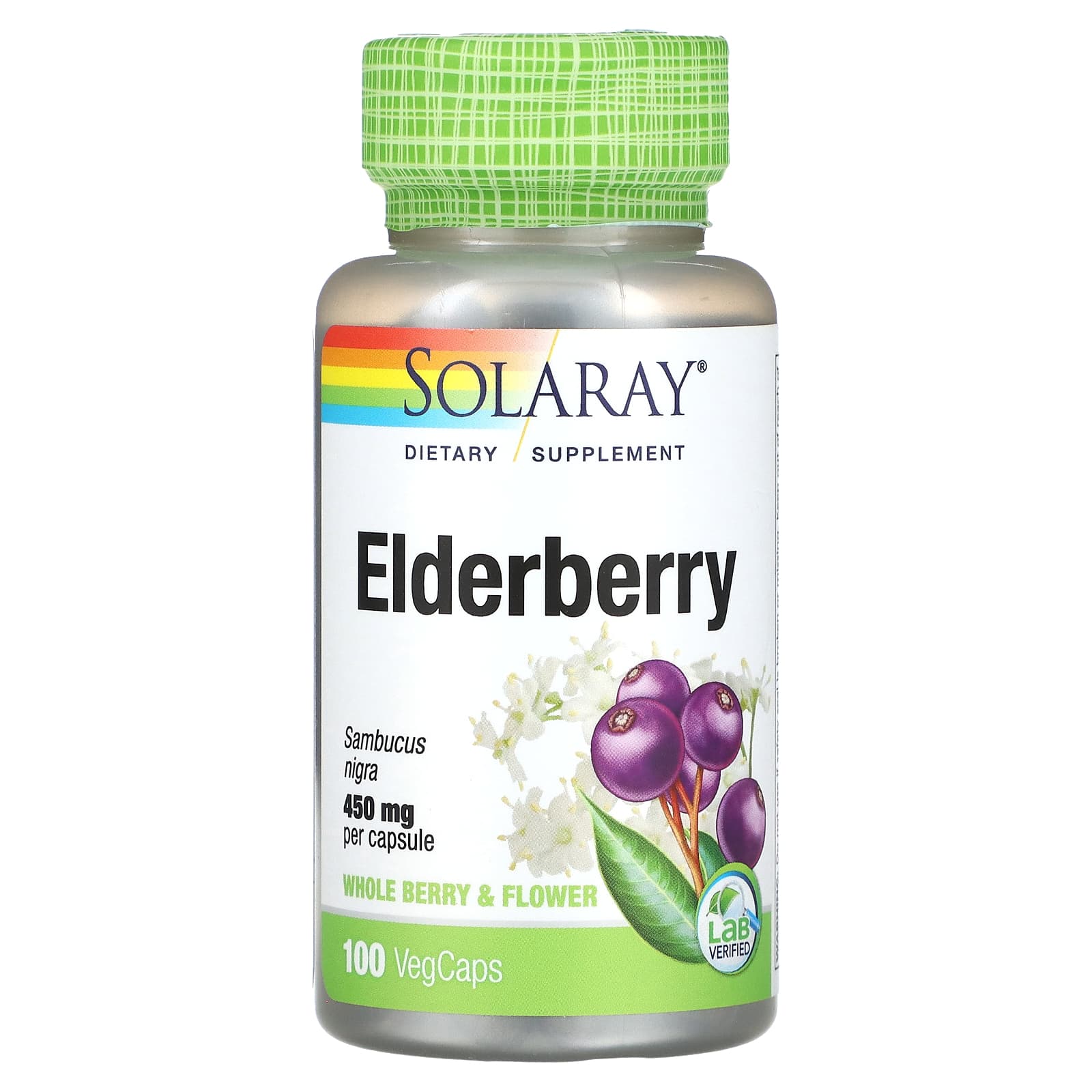 Solaray-Elderberry-450 mg-100 VegCaps