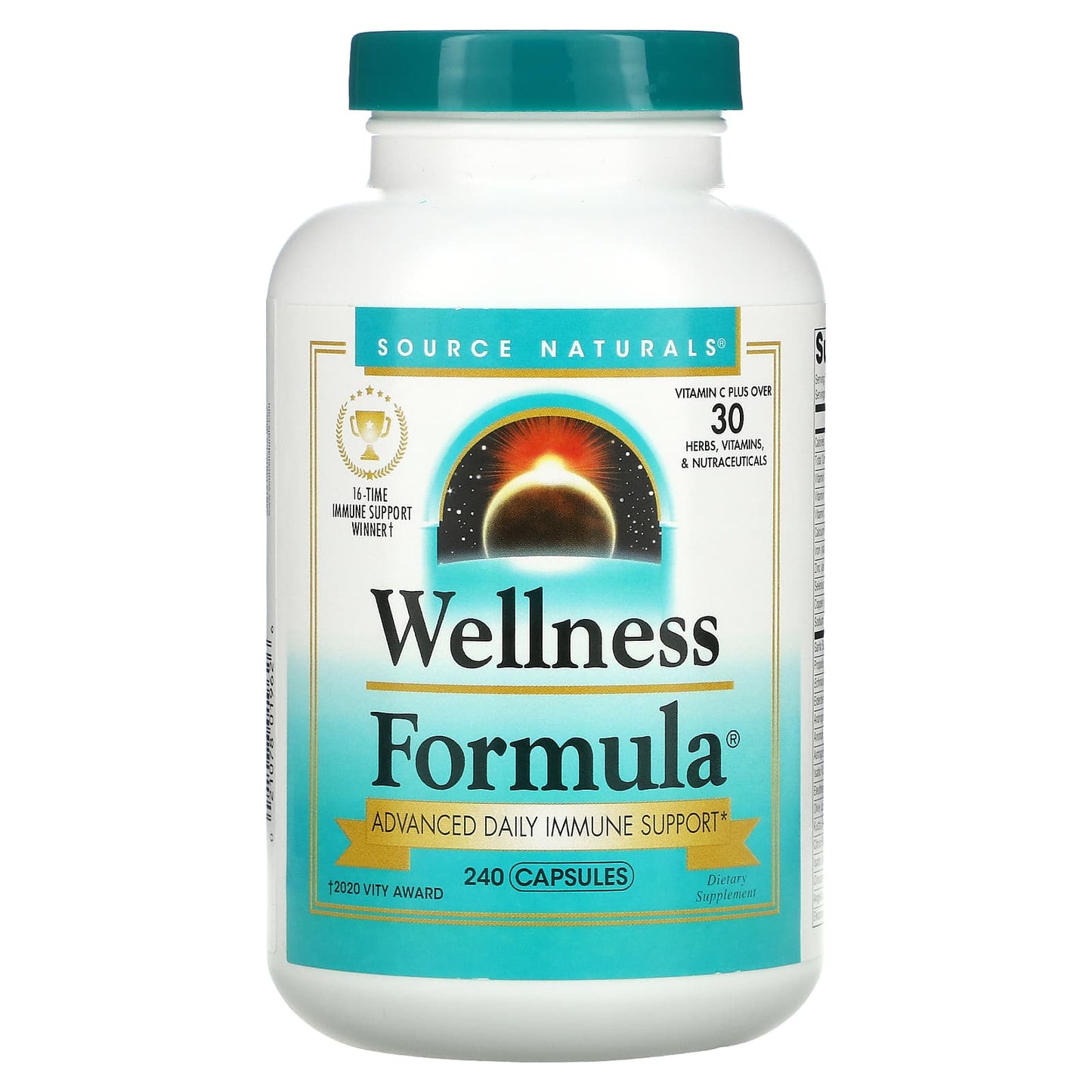 Source Naturals-Wellness Formula-Advanced Daily Immune Support-240 Capsules