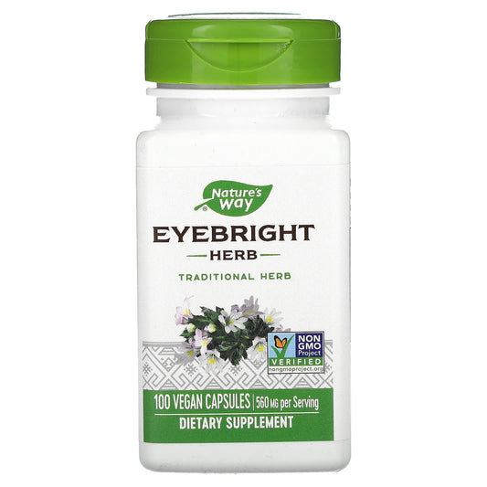 Nature's Way-Eyebright-Herb-560 mg-100 Vegan Capsules (280 mg Per Capsule)