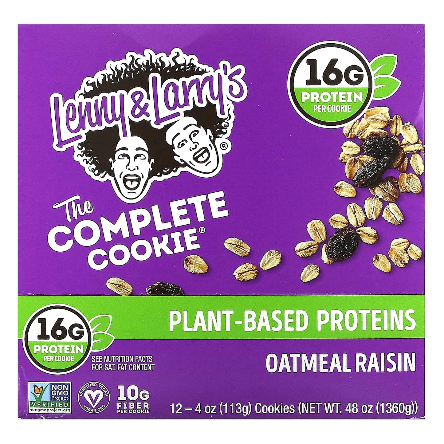 Lenny & Larry's-The Complete Cookie-Oatmeal Raisin-12 Cookies-4 oz (113 g) Each