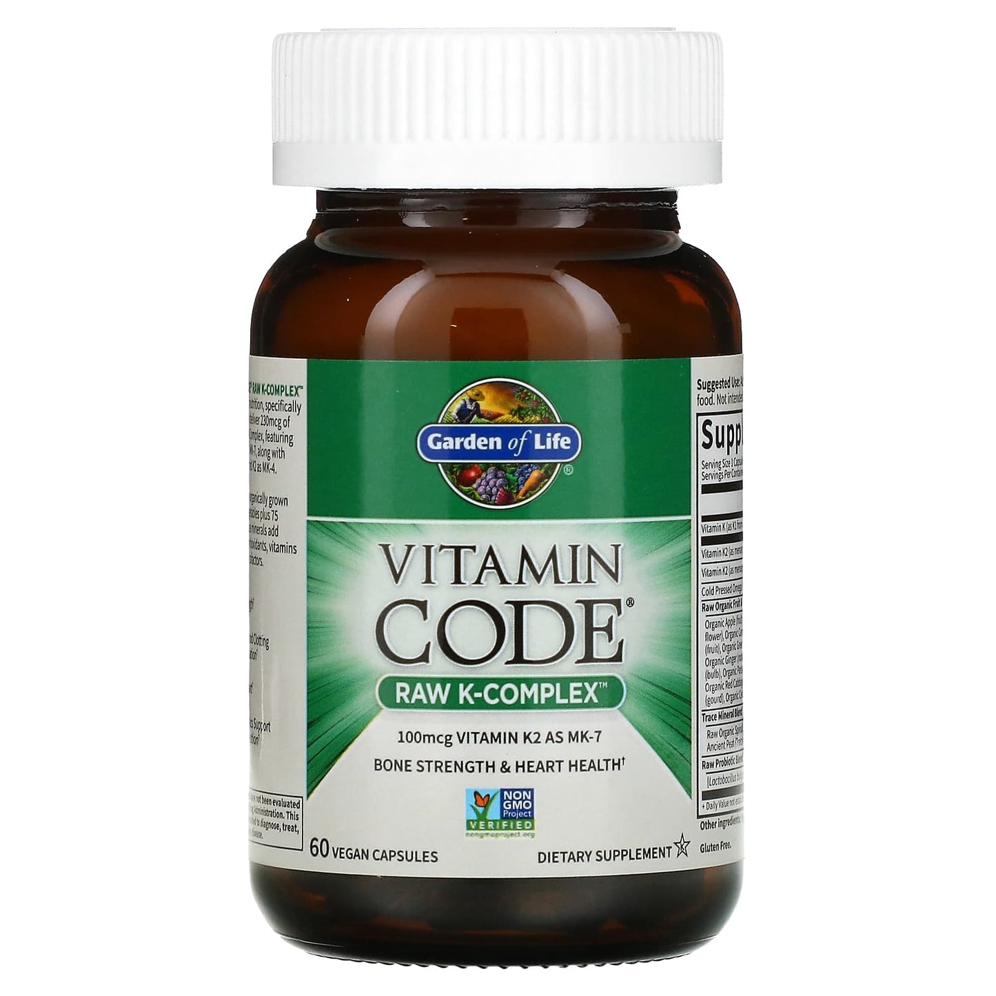 Garden of Life, Vitamin Code, RAW K-Complex, 60 Vegan Capsules