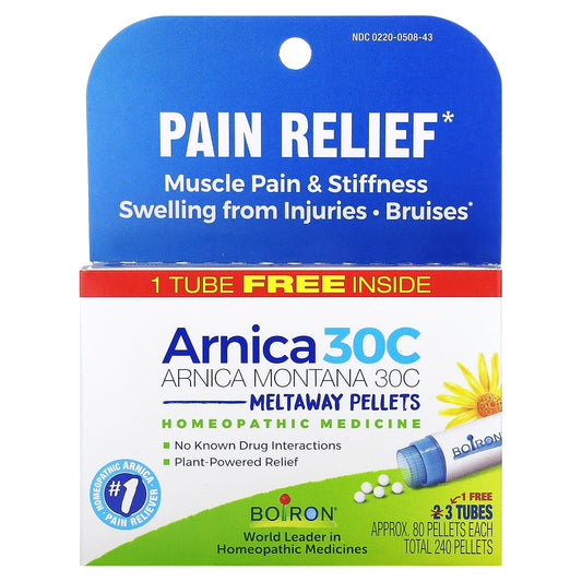 Boiron-Arnica Montana-30C-3 Tubes-Approx. 80 Pellets Each