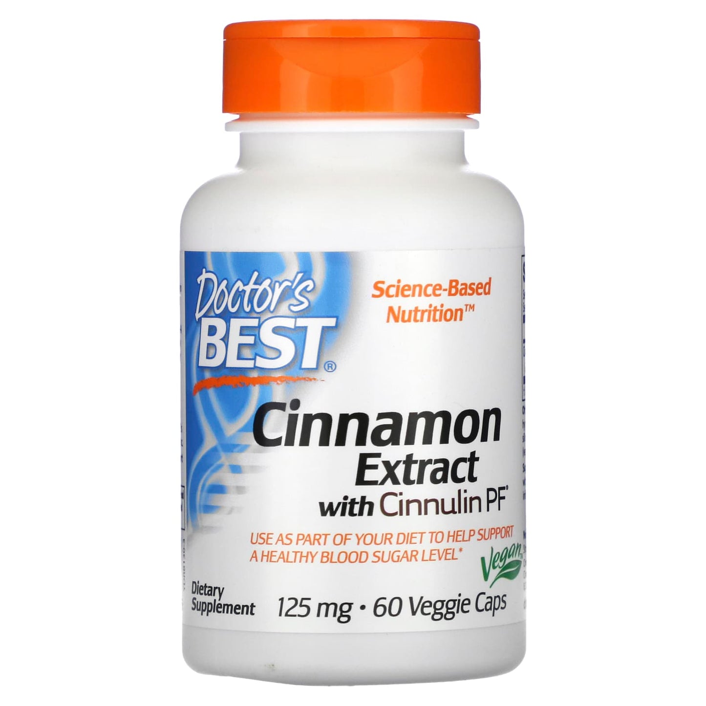 Doctor's Best-Cinnamon Extract with Cinnulin PF-125 mg-60 Veggie Caps