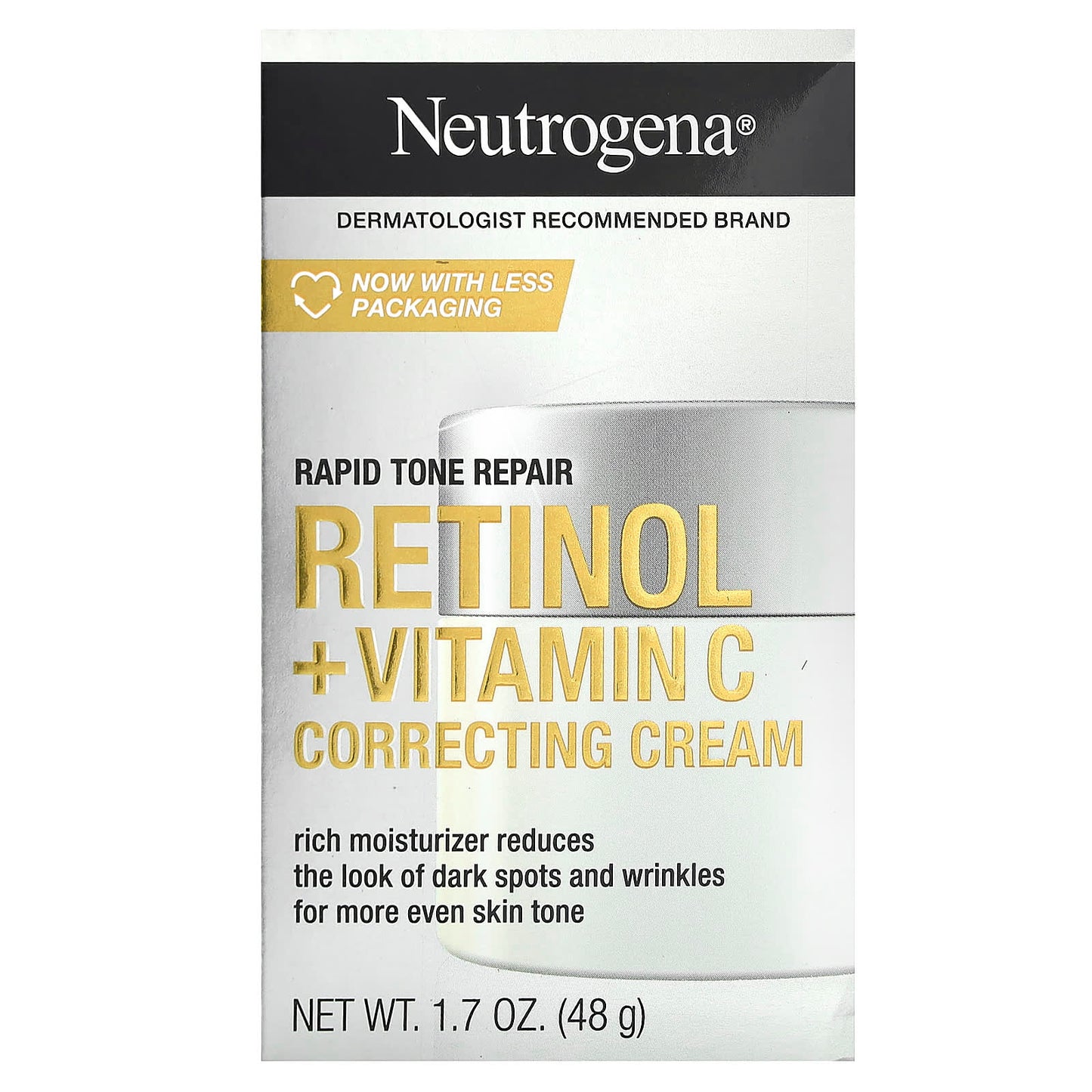 Neutrogena, Rapid Tone Repair, Retinol + Vitamin C Correcting Cream, 1.7 oz (48 g)