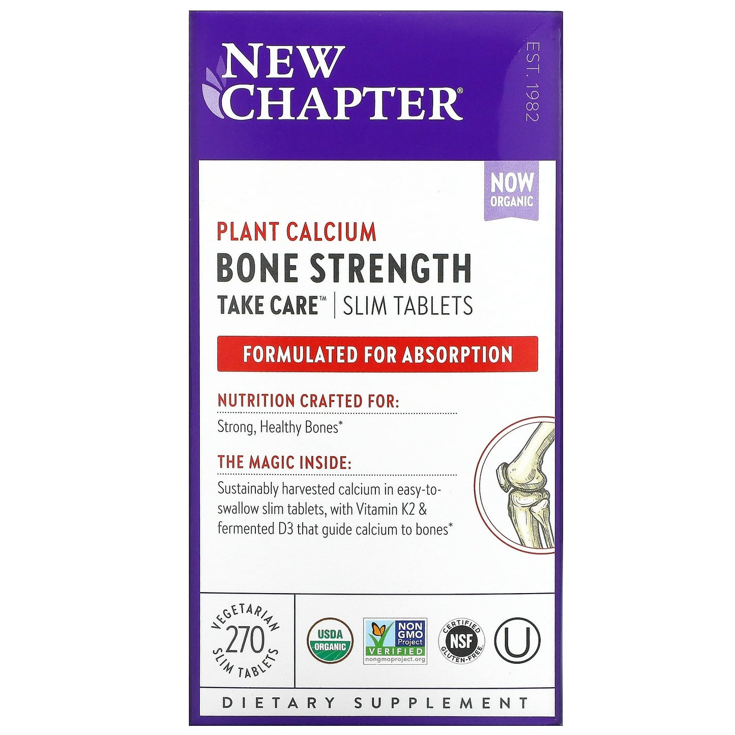 New Chapter-Bone Strength Take Care-270 Vegetarian Slim Tablets