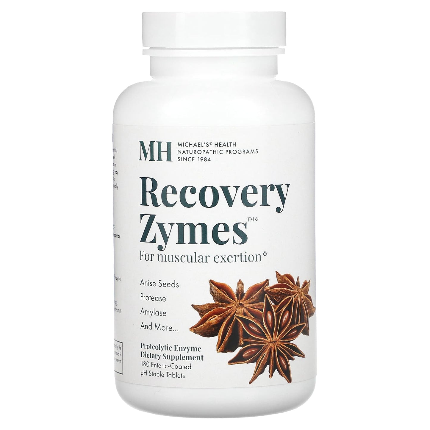 Michael's Naturopathic-Recovery Zymes-180 Enteric-Coated pH Stable Tablets