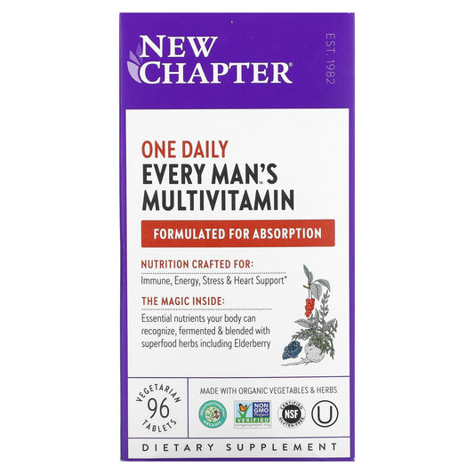 New Chapter-Every Man's One Daily Multivitamin-96 Vegetarian Tablets