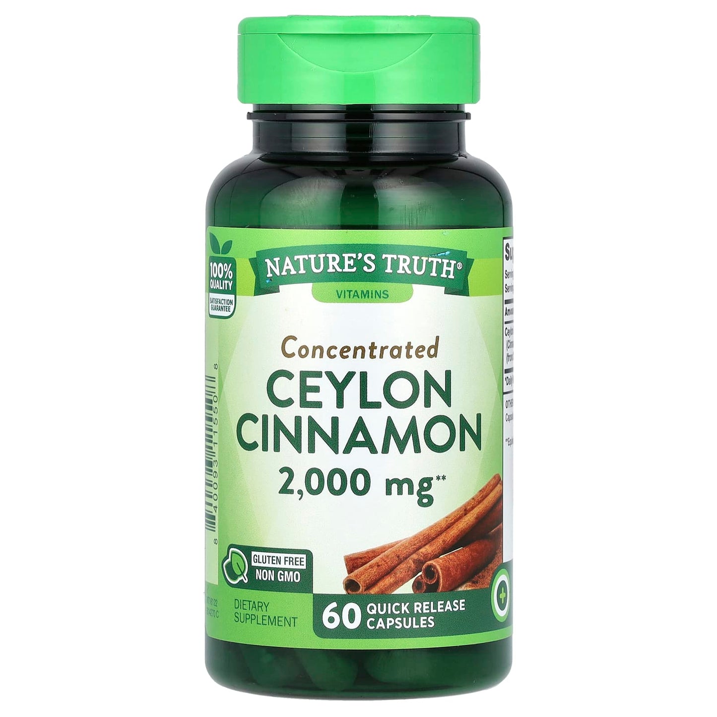 Nature's Truth-Concentrated Ceylon Cinnamon-2,000 mg-60 Quick Release Capsules