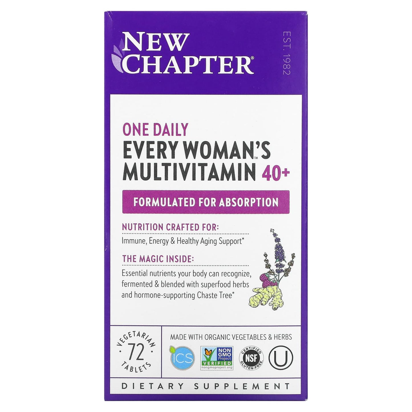 New Chapter-Every Woman's One Daily 40+ Multivitamin-72 Vegetarian Tablets