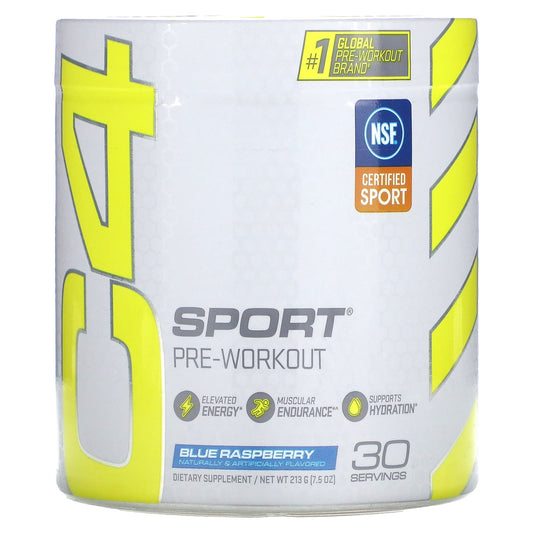 Cellucor-C4 Sport-Pre-Workout-Blue Raspberry-7.5 oz (213 g)