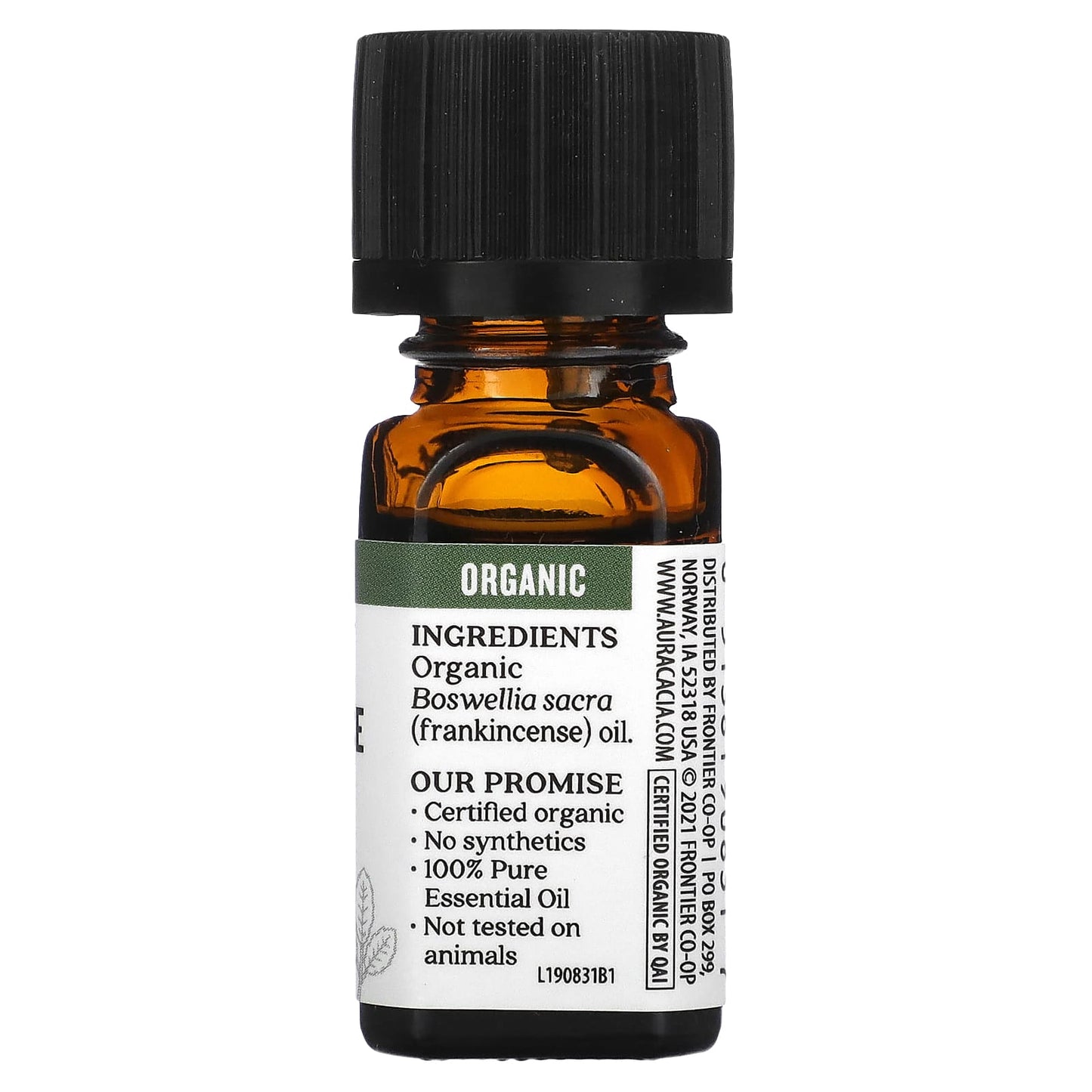 Aura Cacia, Pure Essential Oil, Organic Frankincense, 0.25 fl oz (7.4 ml)