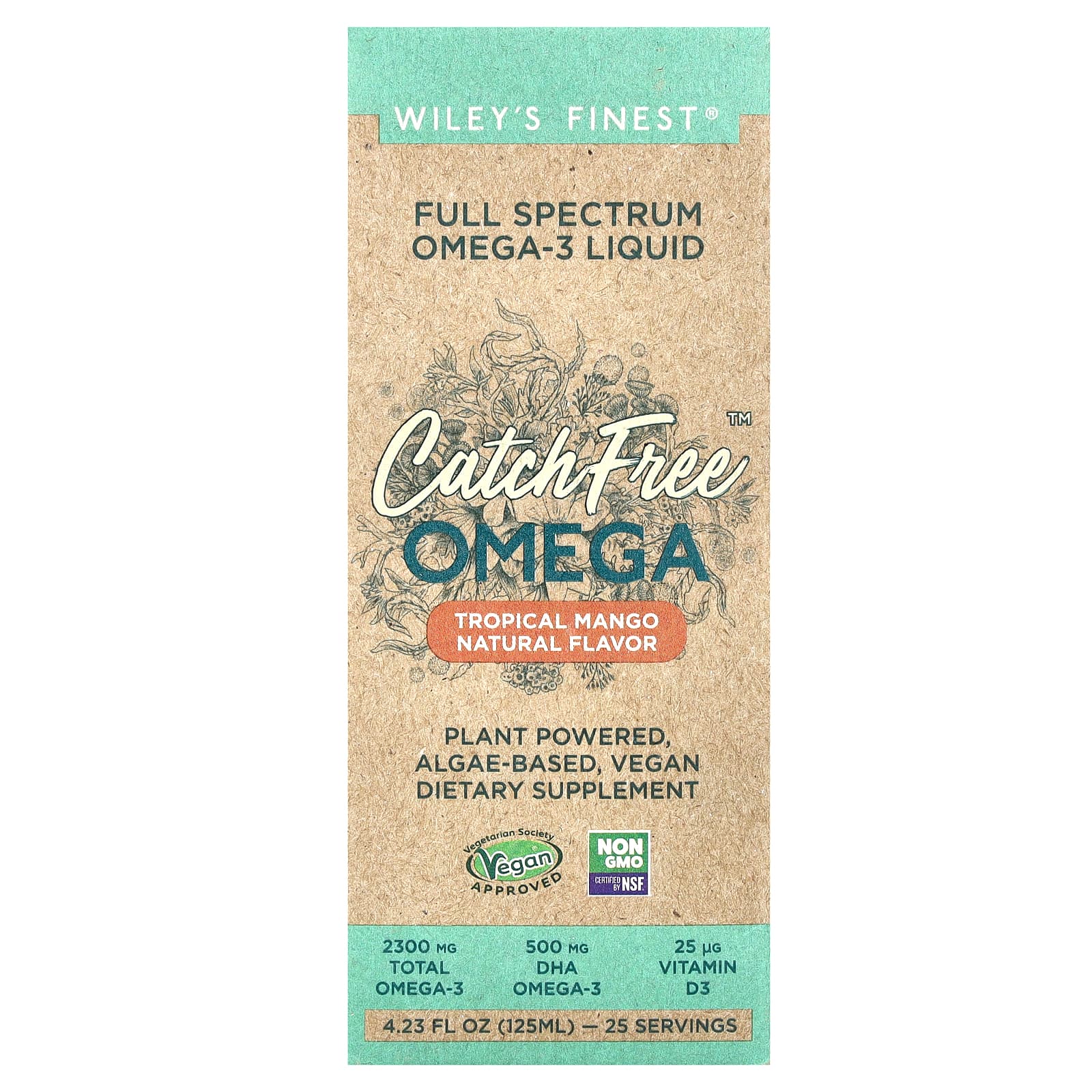 Wiley's Finest-CatchFree Omega-Tropical Mango- 4.23 fl oz (125 ml)