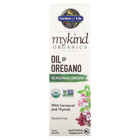 Garden of Life-MyKind Organics-Oil of Oregano Seasonal Drops-1 fl oz (30 ml)