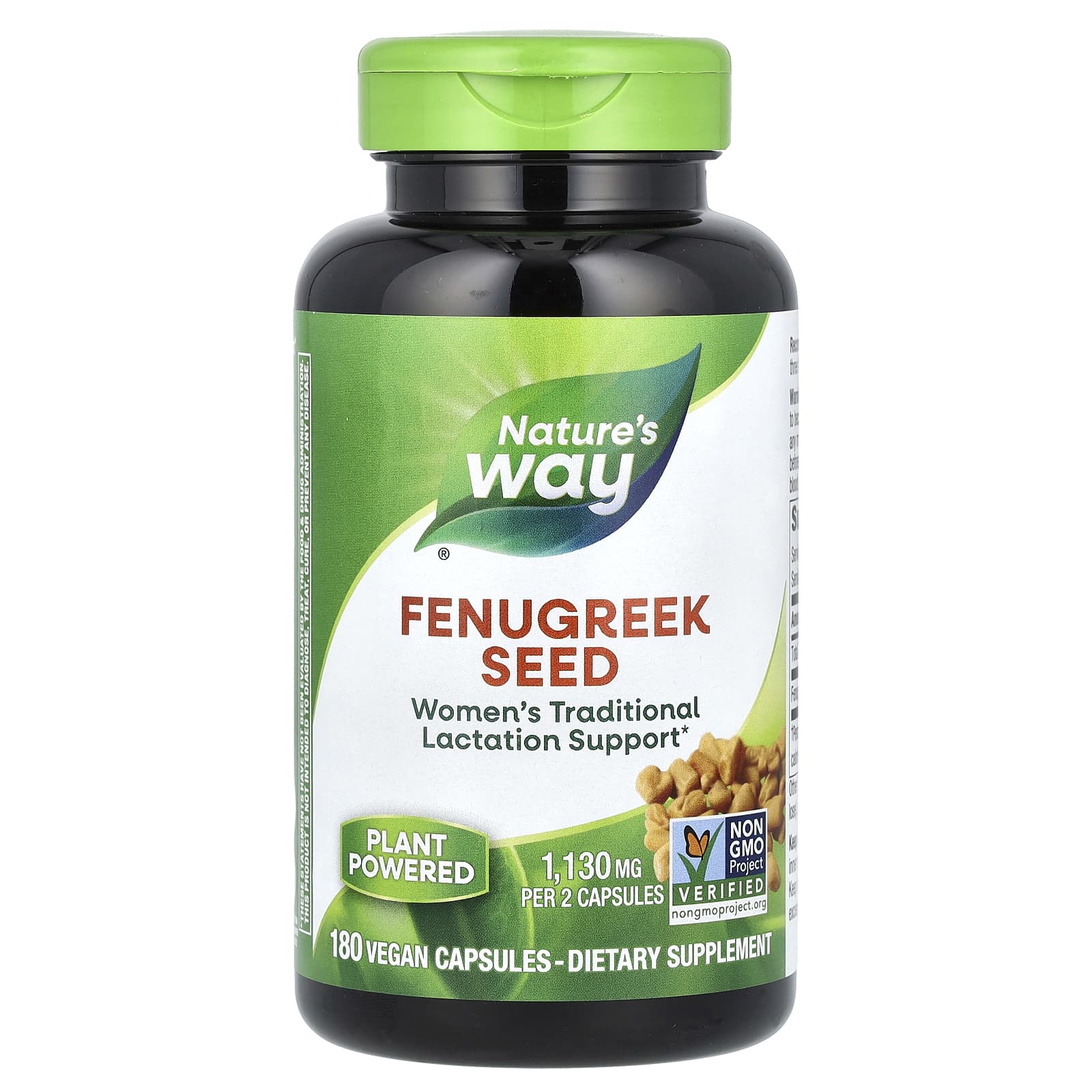 Nature's Way-Fenugreek Seed-1,130 mg-180 Vegan Capsules (564 mg Per Capsule)