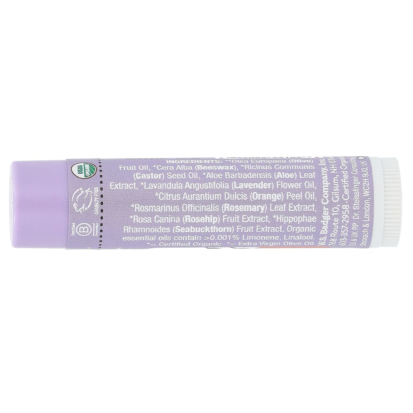 Badger Company, Lip Balm, Lavender Orange, 0.15 oz (4.2 g)