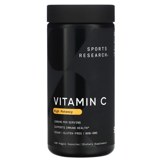 Sports Research-High Potency Vitamin C-1,000 mg-240 Veggie Capsules