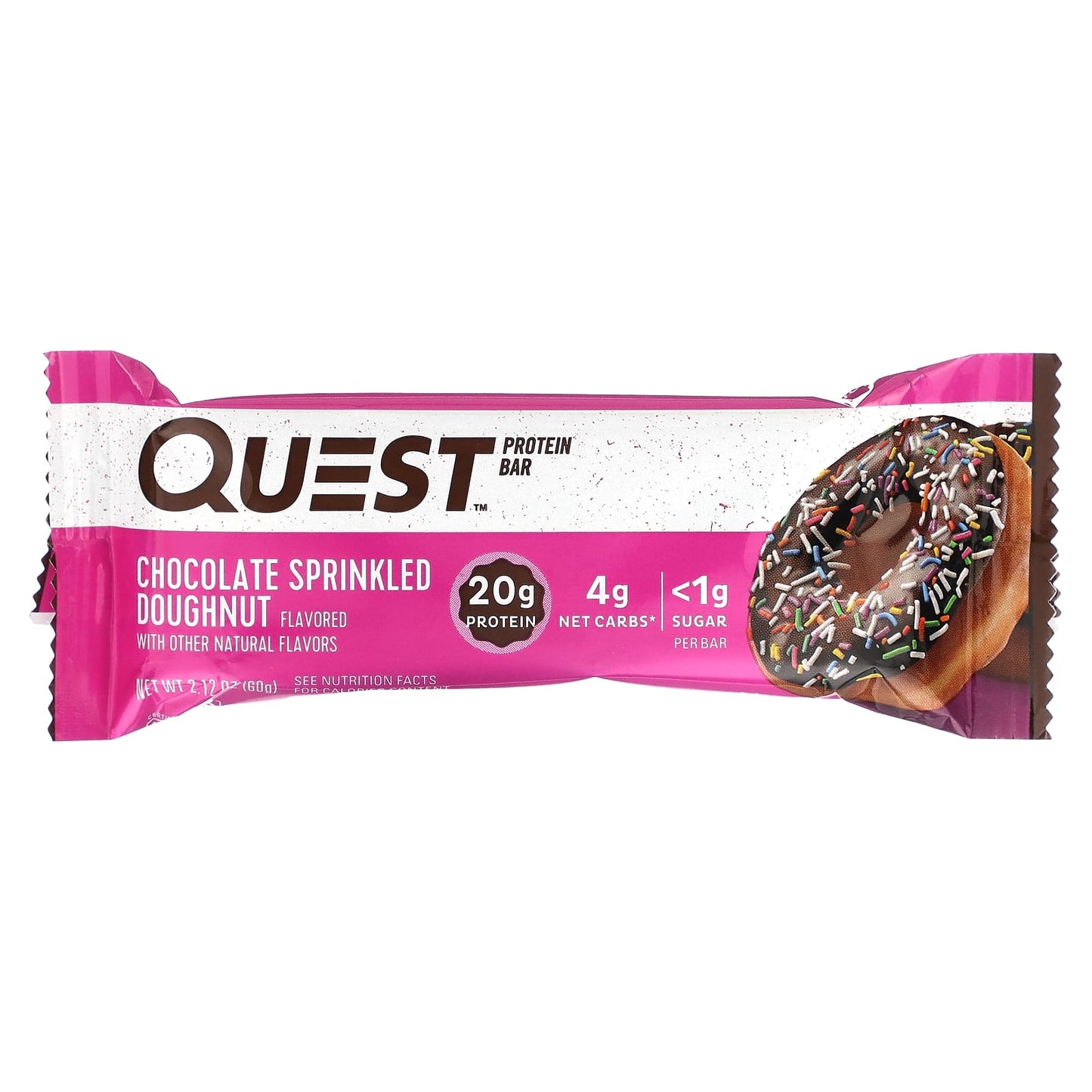 Quest Nutrition, Protein Bar, Chocolate Sprinkled Doughnut, 12 Bars, 2.12 oz (60 g) Each