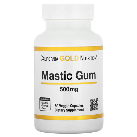 California Gold Nutrition-Mastic Gum-500 mg-60 Veggie Capsules