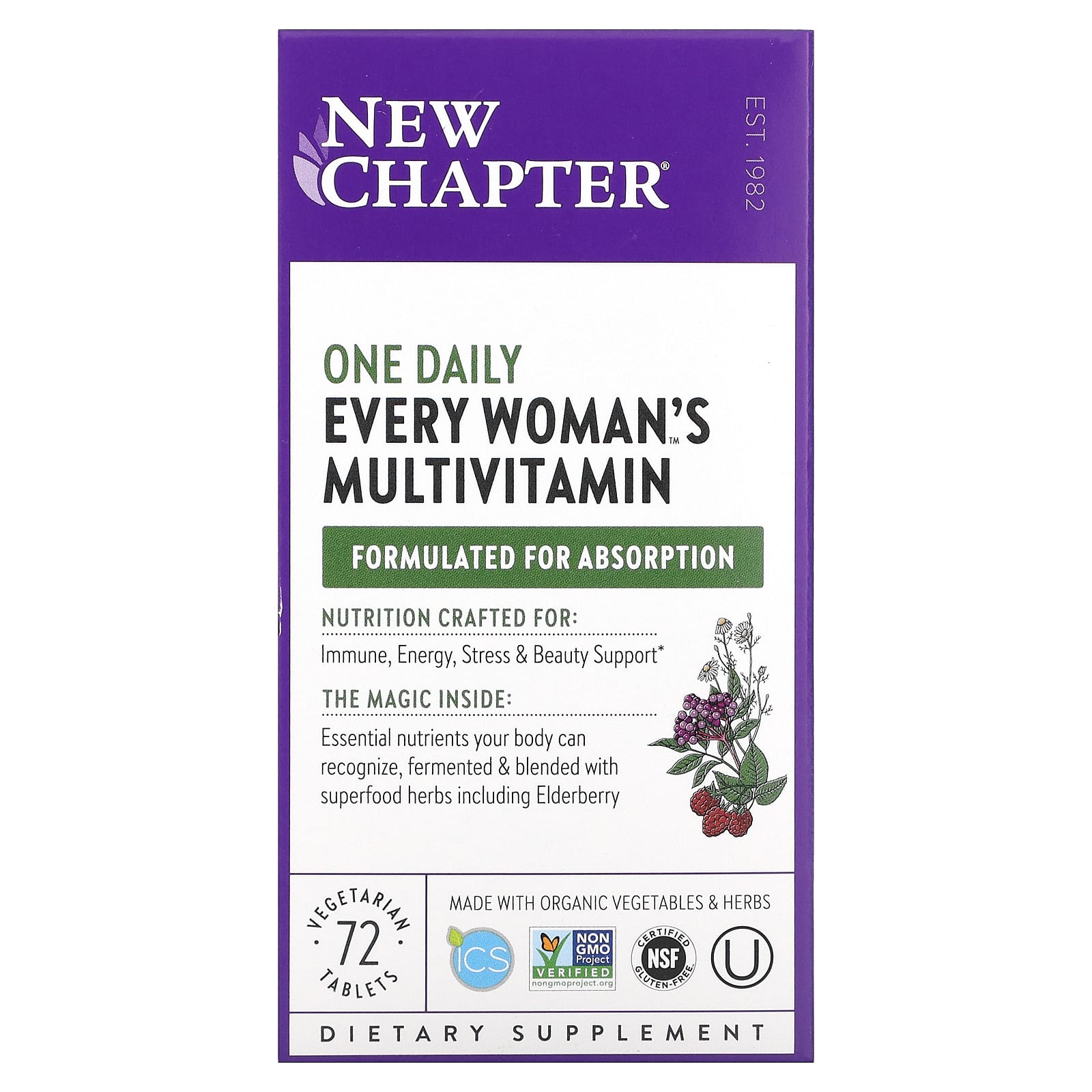 New Chapter-Every Woman's One Daily Multivitamin-72 Vegetarian Tablets