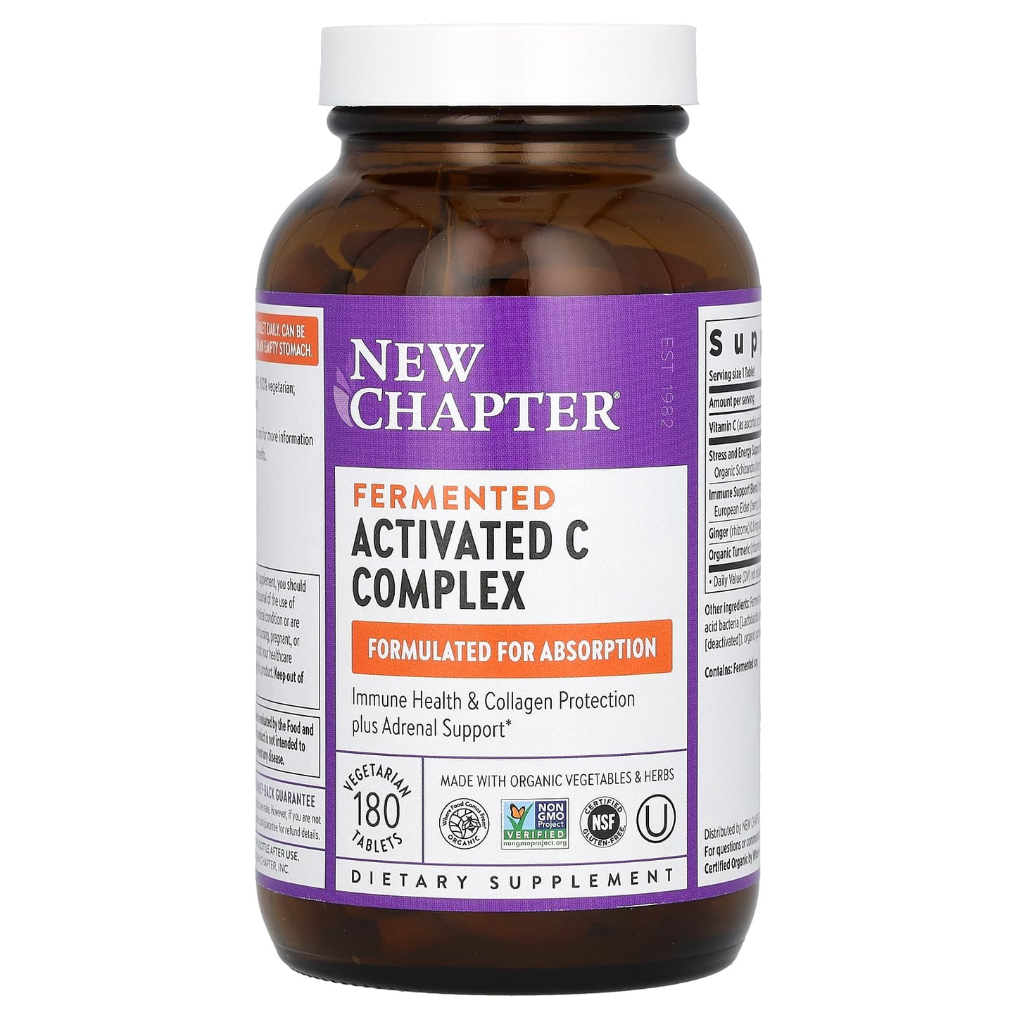 New Chapter, Fermented Activated C Complex, 180 Vegetarian Tablets