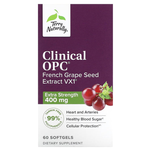 Terry Naturally-Clinical OPC-Extra Strength-400 mg-60 Softgels