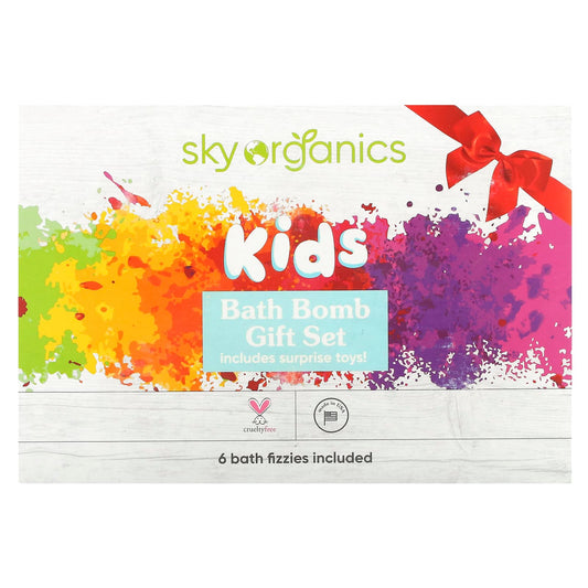 Sky Organics-Kids Bath Bomb Gift Set-6 Bath Fizzies