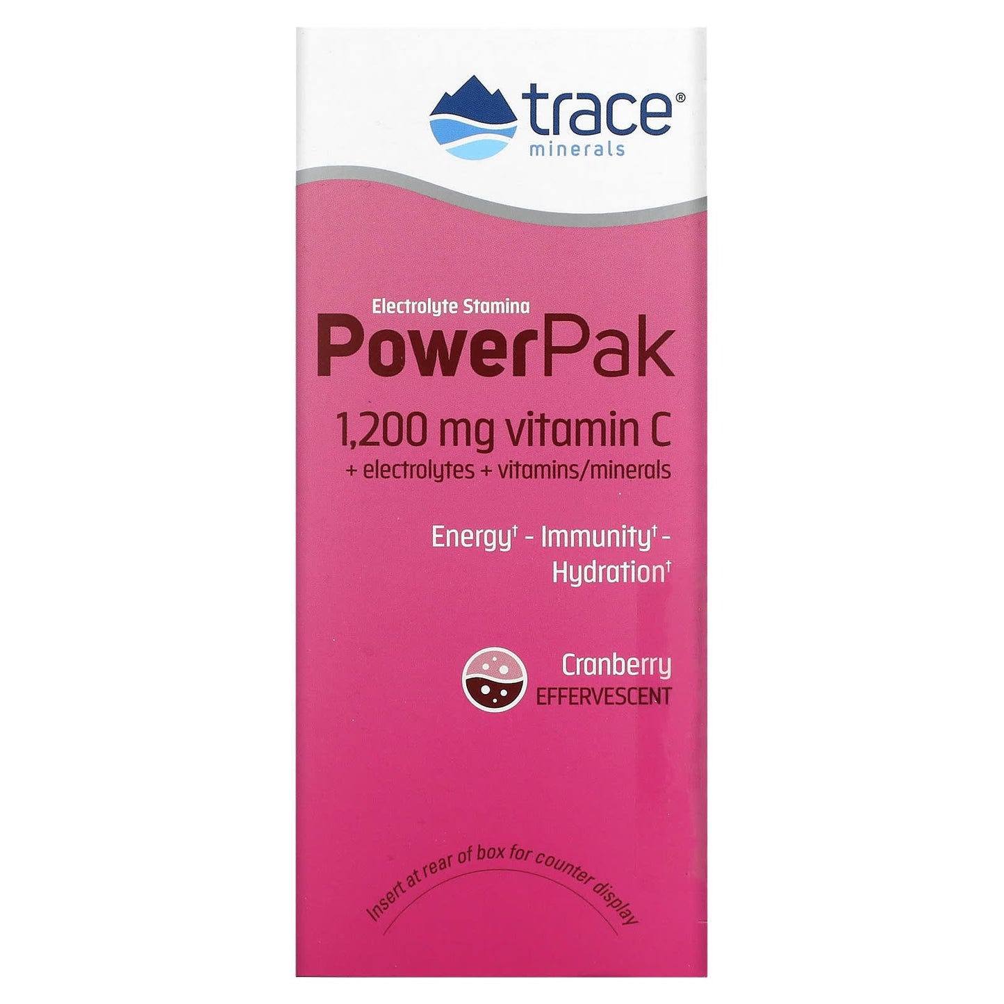 Trace Minerals ®-Electrolyte Stamina PowerPak-Cranberry-30 Packets-0.19 oz (5.3 g) Each