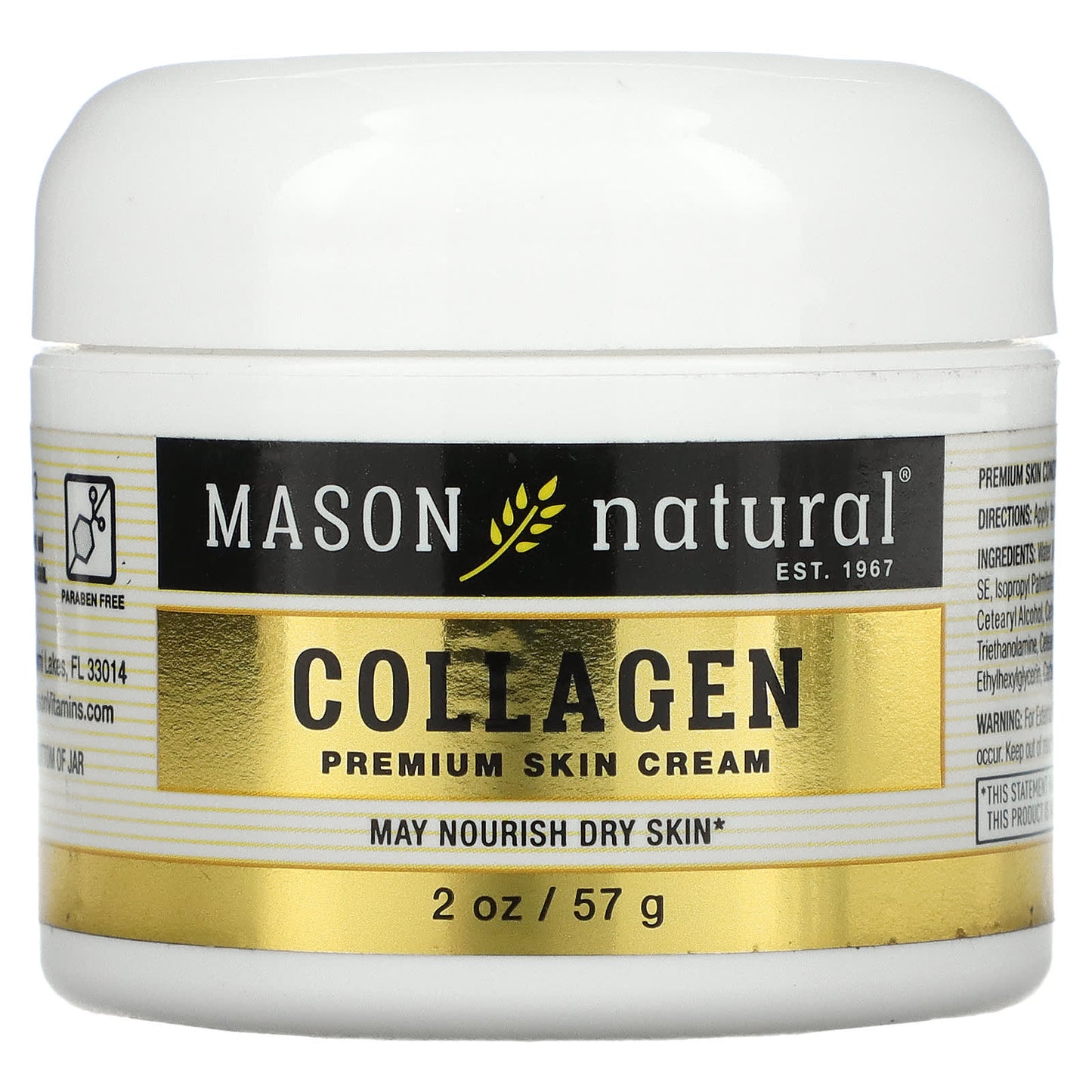 Mason Natural-Collagen Premium Skin Cream-2 oz (57 g)