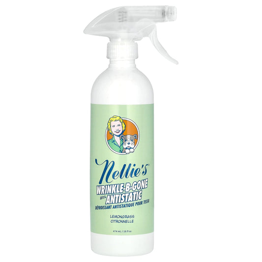Nellie's-Wrinkle-B-Gone with Antistatic-Lemongrass-16 fl oz (474 ml)