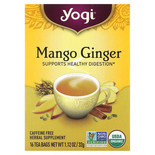 Yogi Tea-Mango Ginger-Caffeine Free-16 Tea Bags-1.12 oz (32 g)