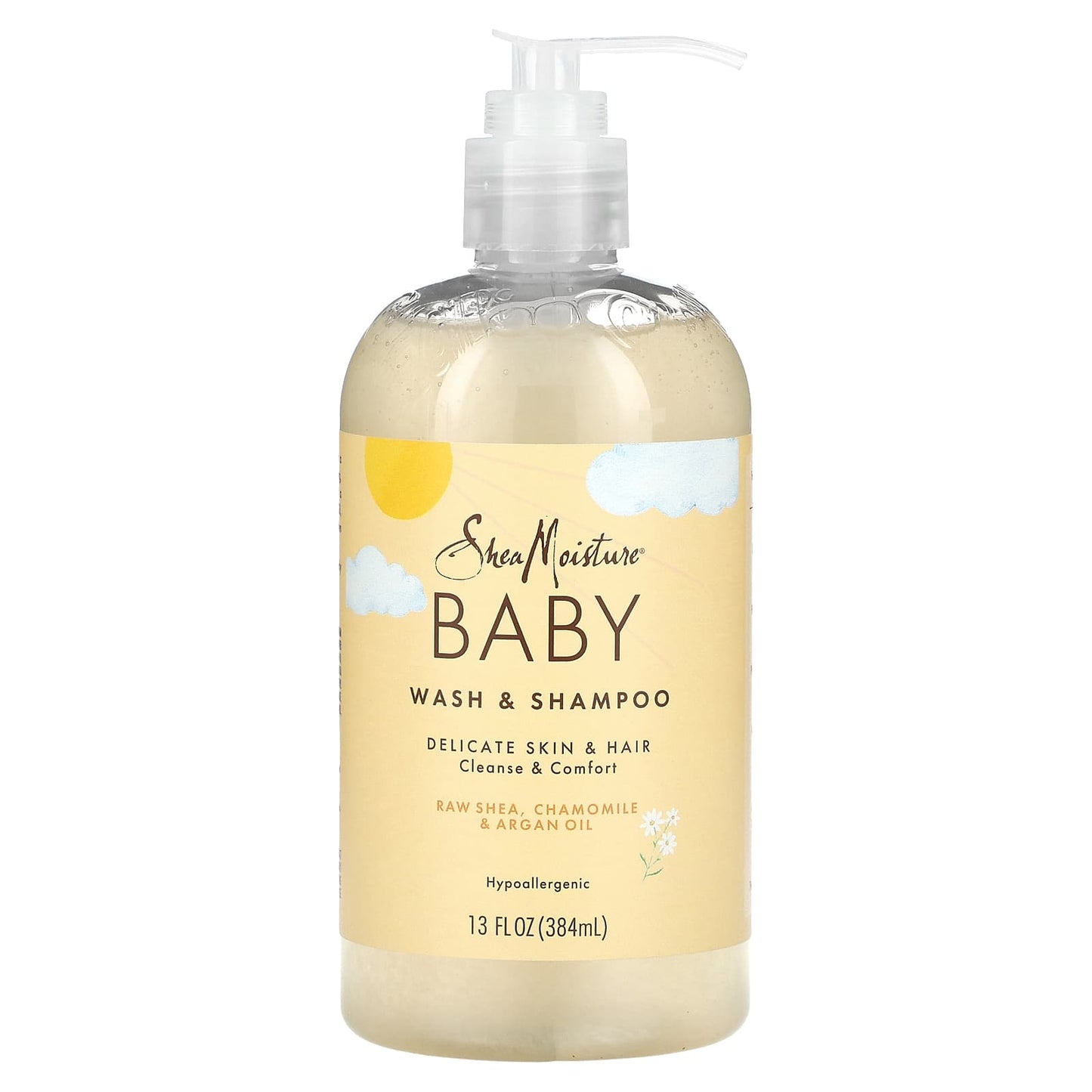 SheaMoisture-Baby Wash & Shampoo-Raw Shea-Chamomile & Argan Oil-13 fl oz (384 ml)