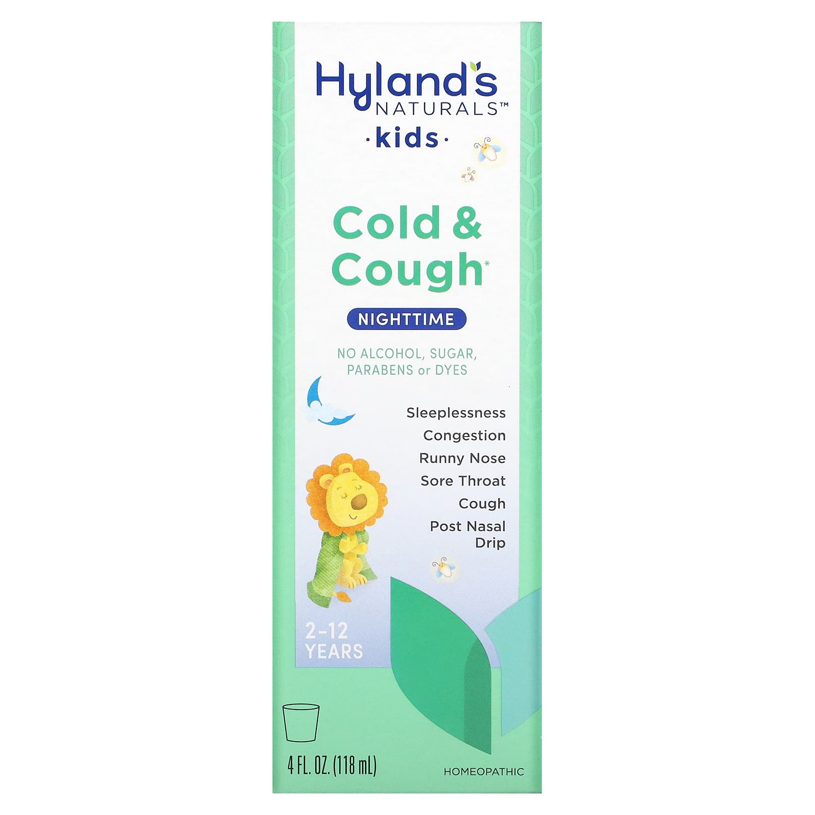 Hyland's Naturals-Kids-Cold & Cough-Nighttime-Ages 2-12-Unflavored-4 fl oz (118 ml)